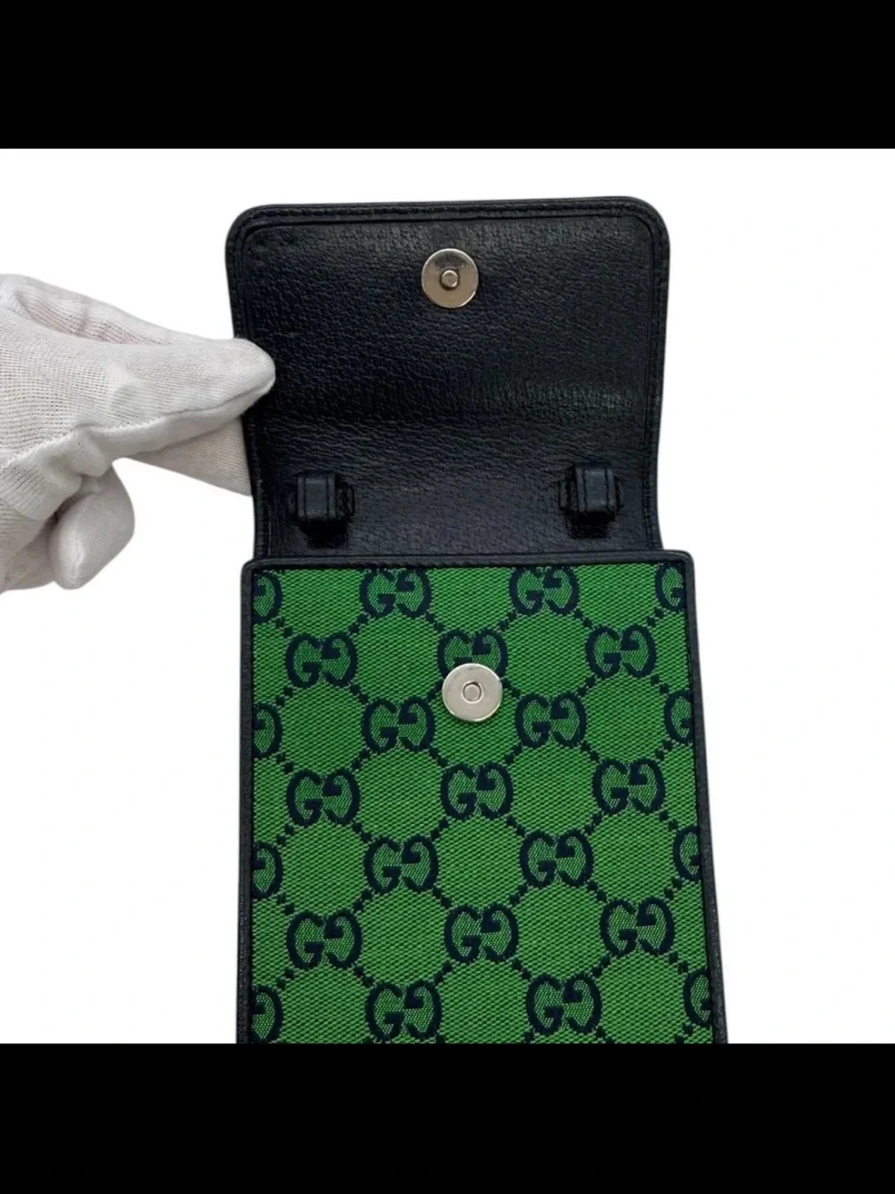Gucci Green GG Canvas Phone Case Crossbody
